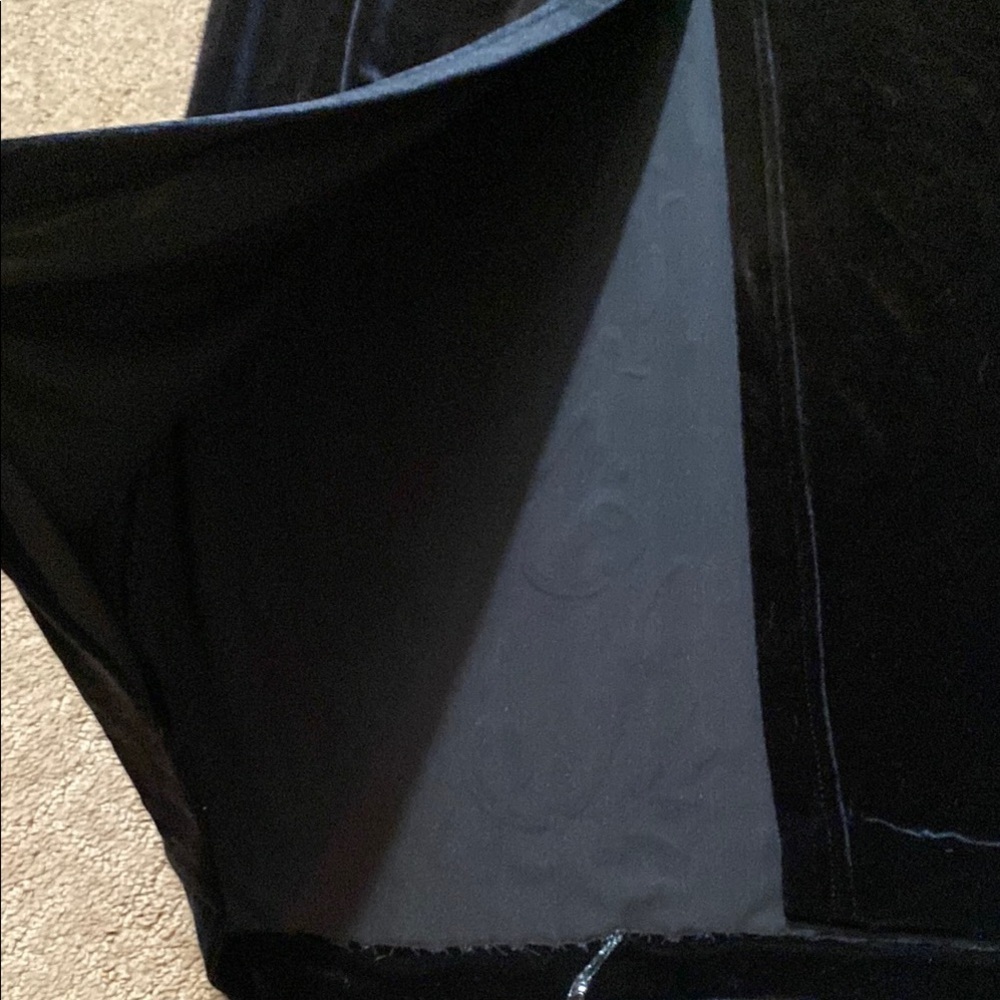 Elegant Y2K Black Velvet Size 14 Embellished Maxi Dress Dark Romance Goth Fall - Picture 13 of 14